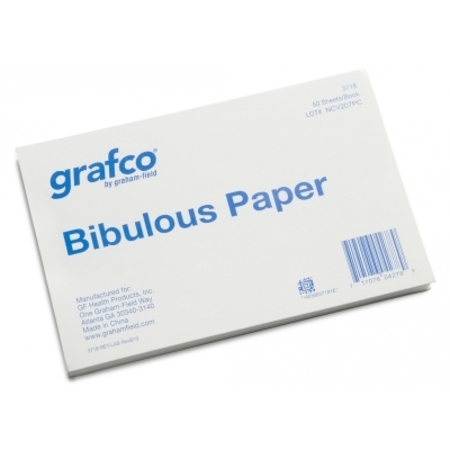 GRAFCO Bibulous Paper, Lab 4X6 6Bk/Pk 50 Sheets/Bk, PK 3718